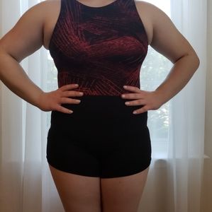 Red and Black GK Gymnastics Leotard